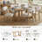 7-Piece Rectangular Dining Table Set for 6 People, 57 Inch Dining Table with Sturdy U-Shaped Base