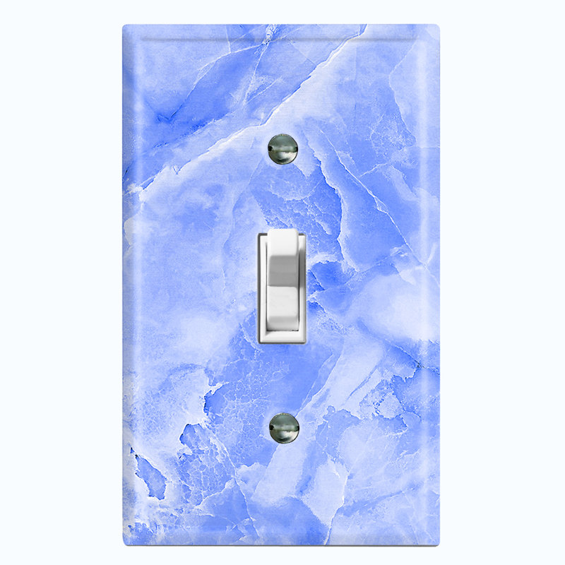 Patterned 1 - Gang Toggle Light Switch Standard Wall Plate, Dark Gray