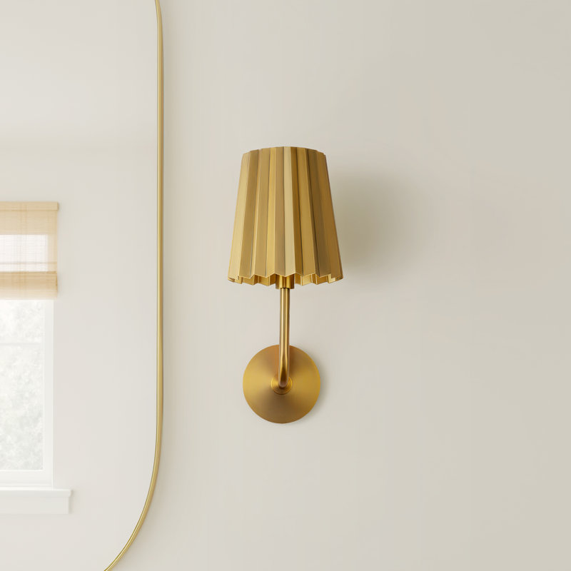 Tindra Dimmable Bath Sconce, Aged Gold