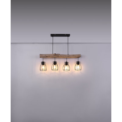 Cherita 4 - Light Black/Natural Kitchen Island Pendant