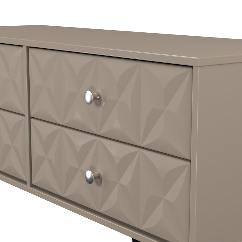 Carnlea 115 cm W Chest of 4 Drawers, Brown