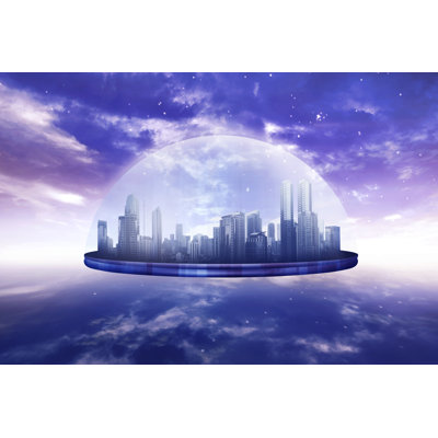 Gamache Cyberspace Background - Wrapped Canvas Print