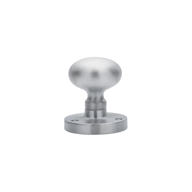 Victorian Passage Door Knob, Satin Chrome