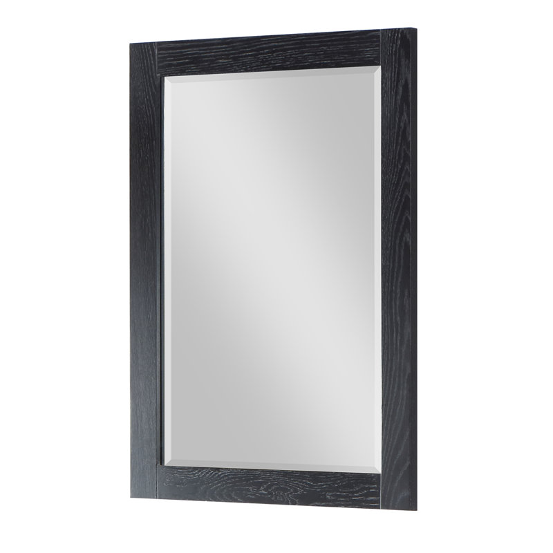 Ivy Wood Wall Mirror, 36" x 27.2", Classical Gray
