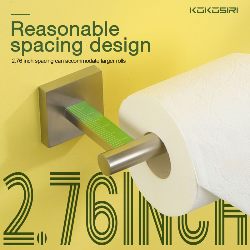 Toilet Paper Holder Wall Mount, Brushed Nickel