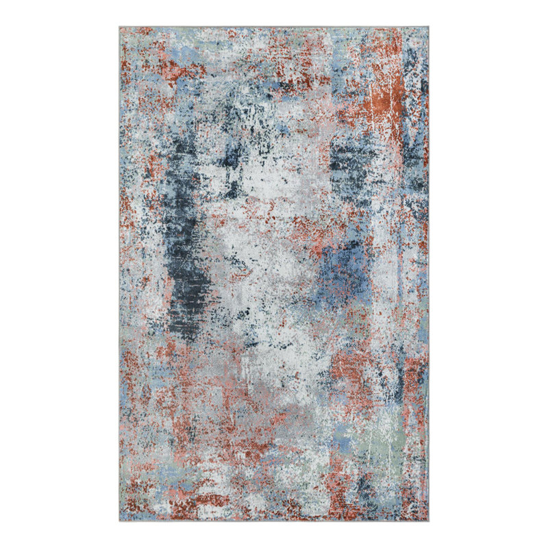 Hankinson Abstract Indoor Rug, Rectangle 5'3" x 8'