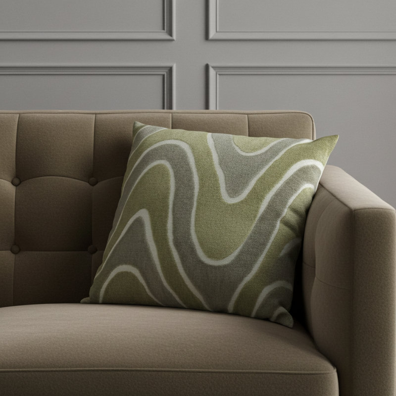 Coussin jeté et euro Lush Wave, H 24 po x l 24 po