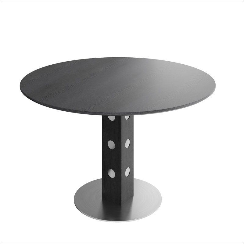 Table de salle à manger Farmhouse, Noyer, H 29,84 po x L 43,31 po x l 43,31 po