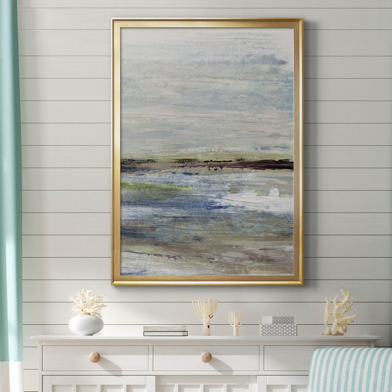" Wetlands II " Painting Print, Gold, 24.5" H x 18.5" W x 1" D