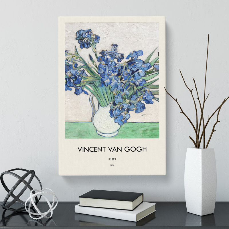 Vase of Irises Vol.1 by Vincent Van Gogh - Wrapped Canvas, 76cm H x 50cm W x 3cm D