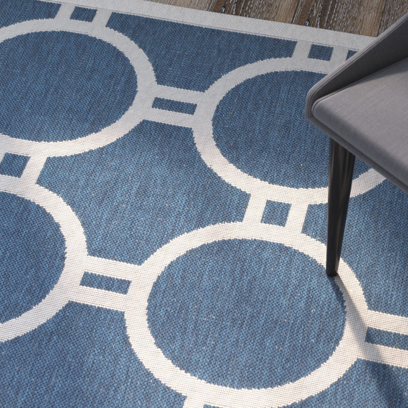 Sayden Performance Geometric Rug, Round 6'7"