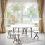 Table ronde en plastique pliable ronde avec cadre en acier pliable et poignée de transport-75185294-71837340