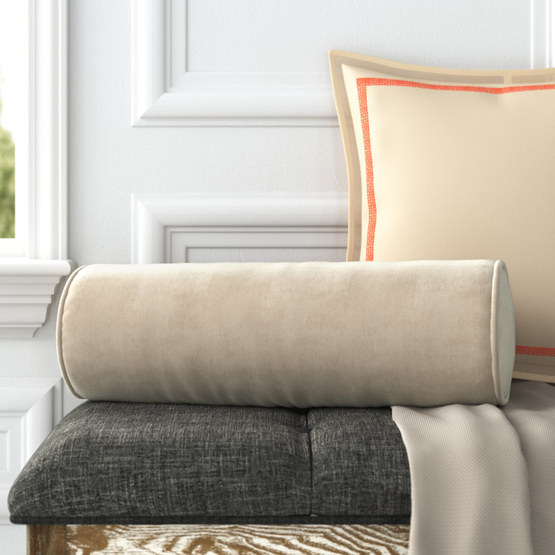 Deane Bolster Accent Pillow, Oatmeal, Polyester/Pollyfill