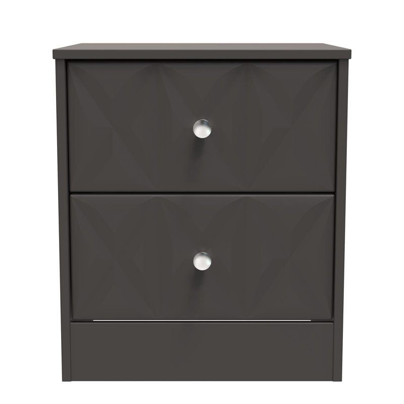 San Jose Bedside Table, Graphite Black