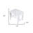 16" White Aluminum Outdoor Side Table