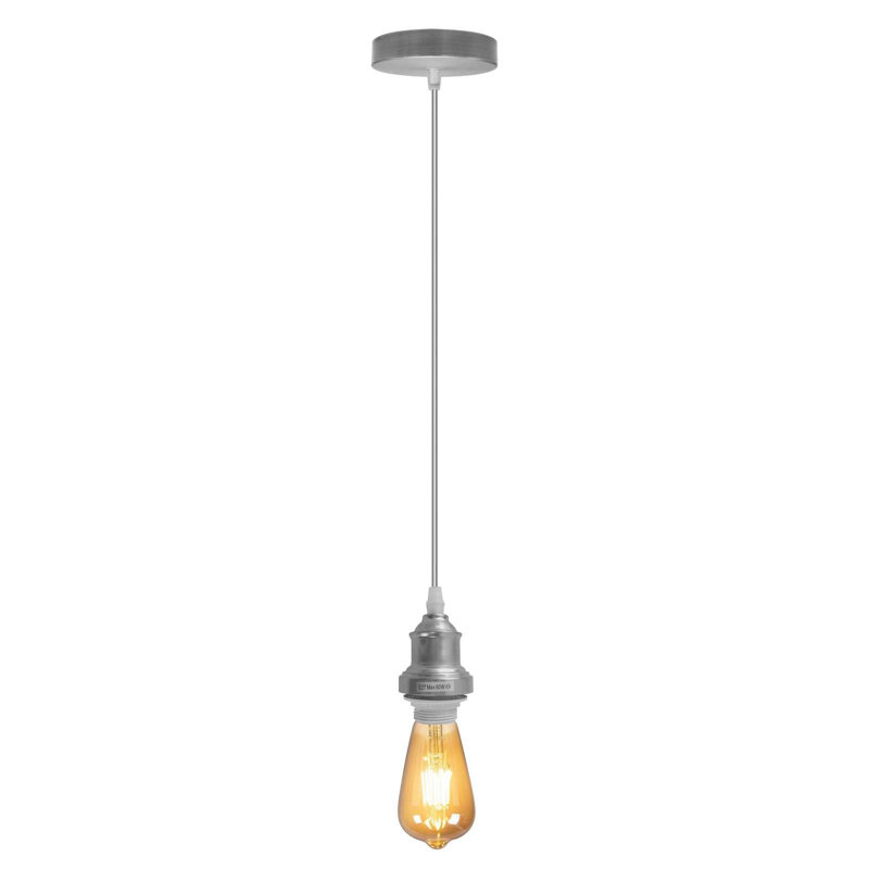 1 - Light Simple Pendant, Satin Nickel