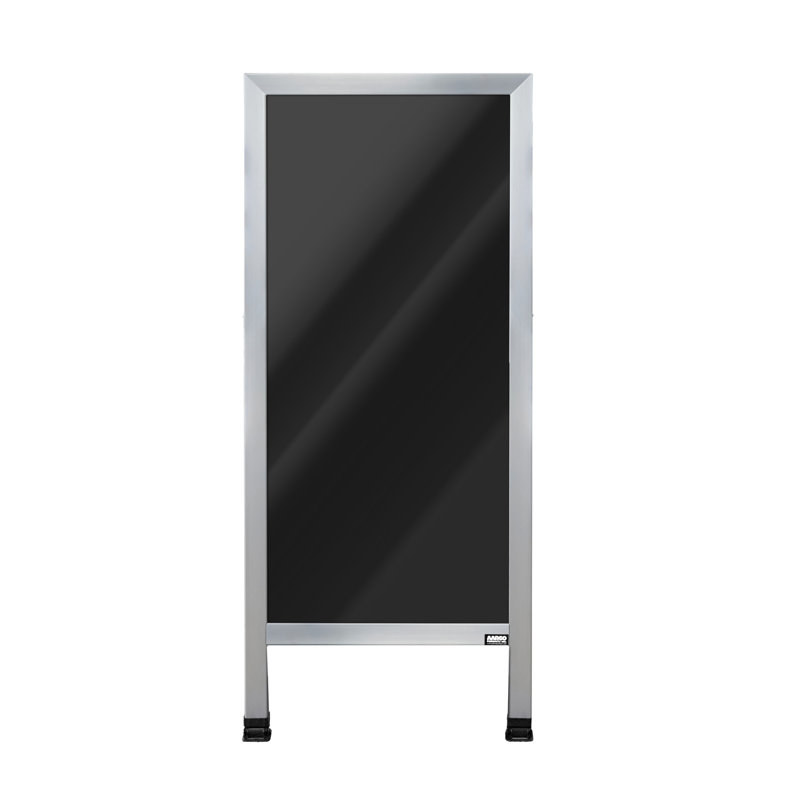 A-Frame Sidewalk Chalkboard, Clear, Satin, Anodized Aluminum, 3' 6" H x 1' 6" W