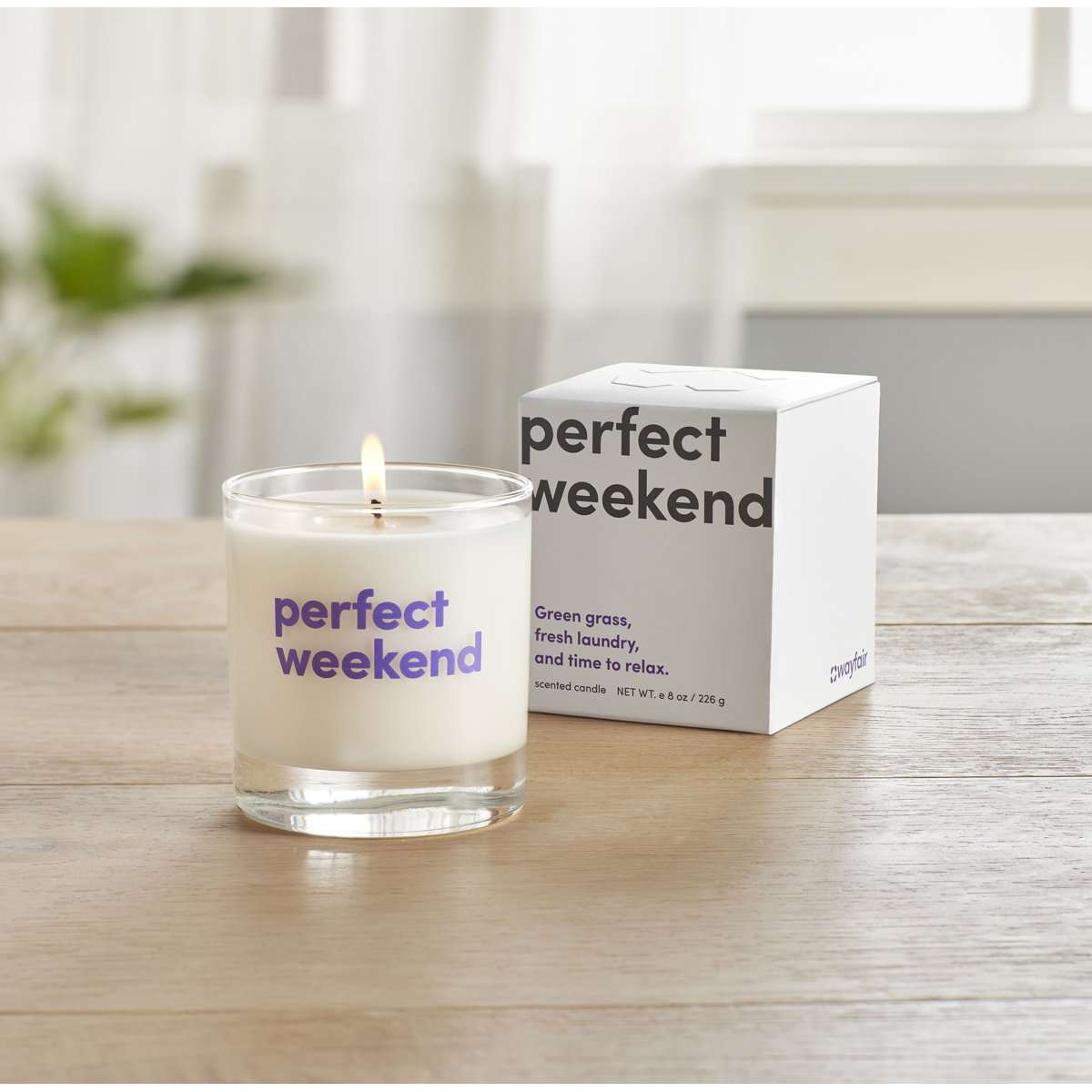 Perfect Weekend Candle - Fresh Cut Grass and Clean Laundry by Wayfair