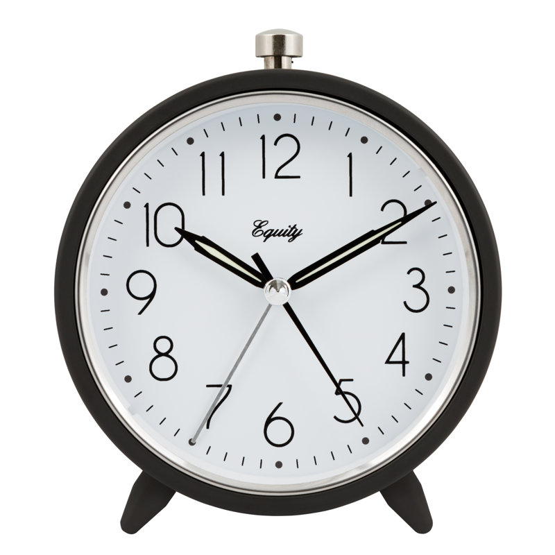 Réveil-matin en quartz 5 po, Gris foncé