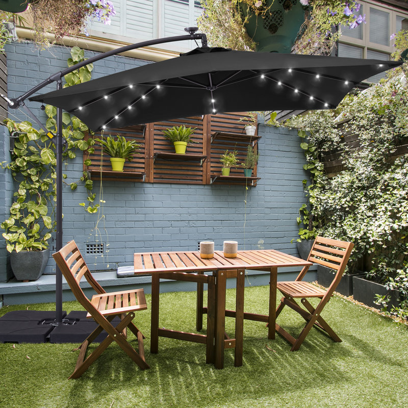 Parasol suspendu en porte-à-faux 98,4 po Jamieson, Noir