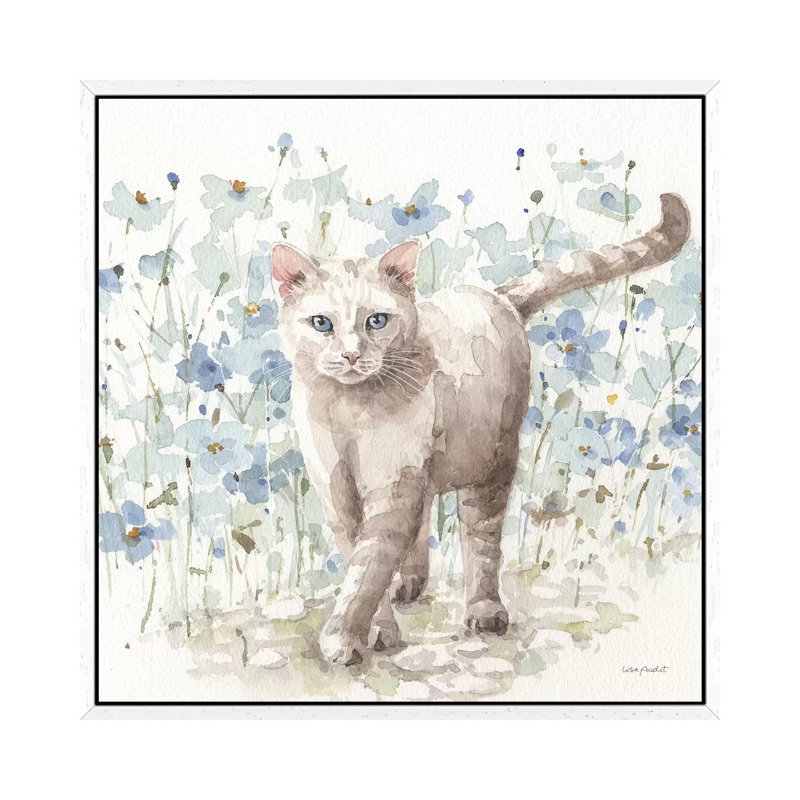 Bohemian Blue IXB by Lisa Audit - Painting on Canvas, White Framed, 93.98cm H x 93.98cm W x 3.81cm D