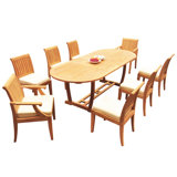 Savion Outdoor 11 - Piece Teak Dining Set