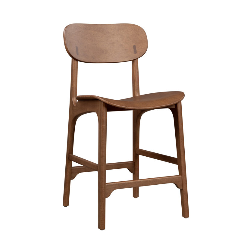 Tabouret de bar et de comptoir Larence, Tabouret de comptoir (siège d'une hauteur de 24 p, Ale brune
