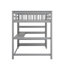 Lit mezzanine double avec tablettes et bureau sous le lit-130630654