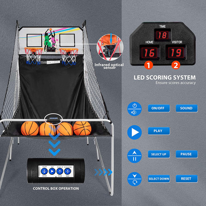 VIVOHOME Basketball Arcade Game