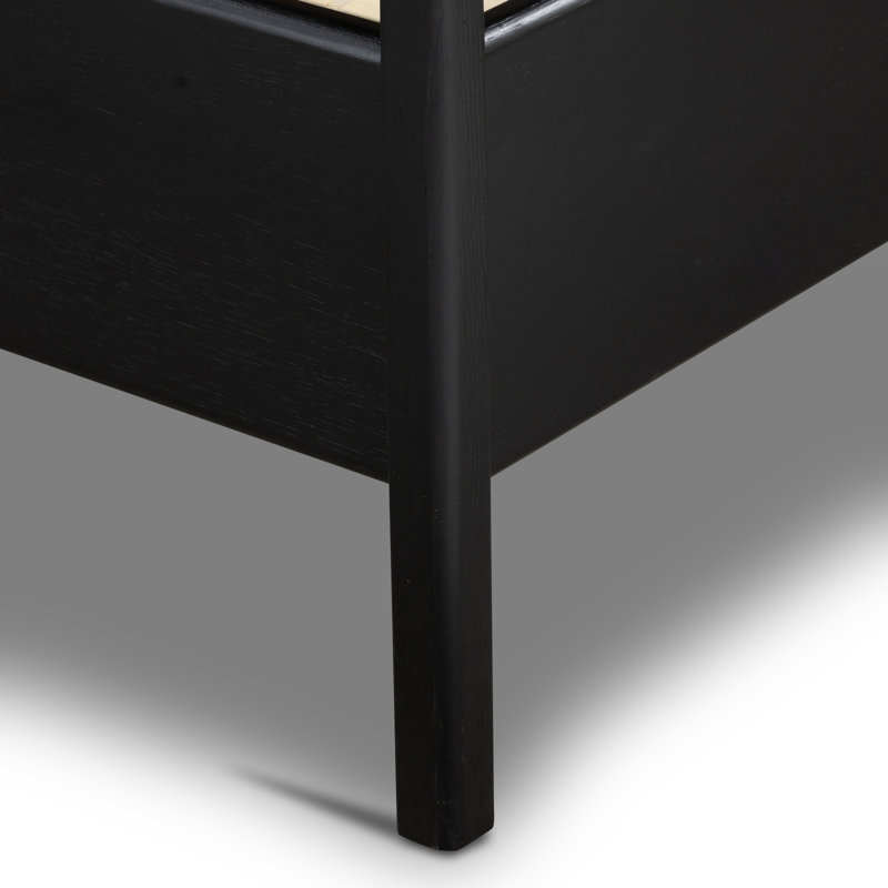Rosedale Upholstered Bed, Queen, Knoll Sand/Ebony Oak Veneer