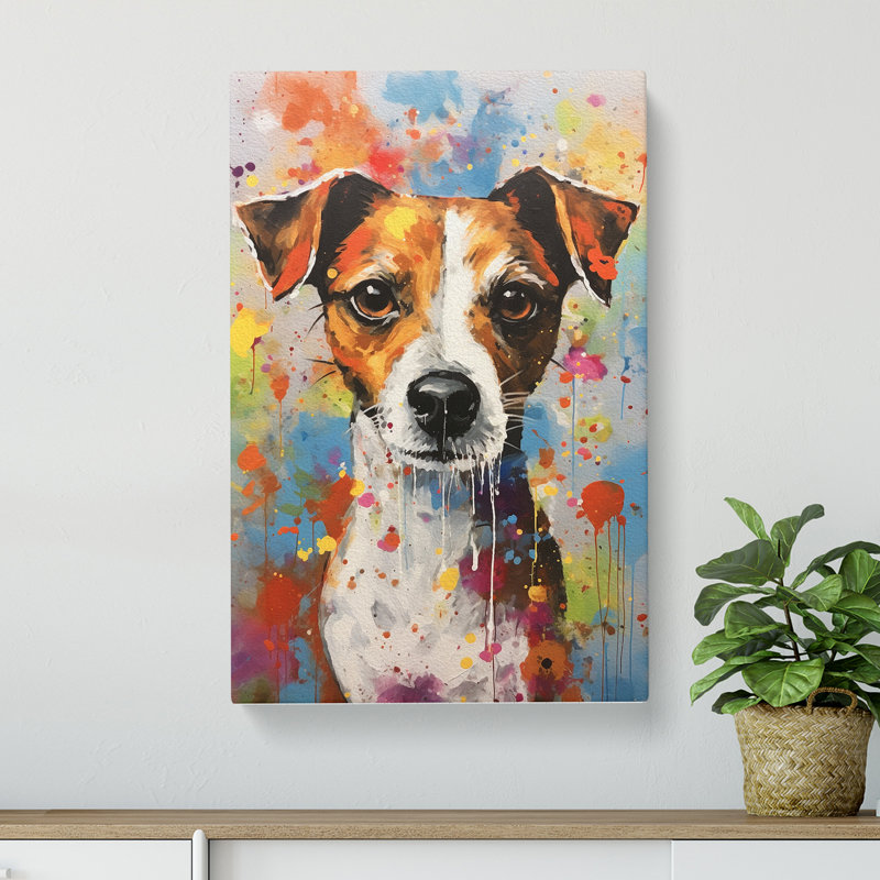 Jack Russell Contemporary No.2 - No Frame Print, 50cm H x 35cm W x 3cm D