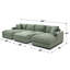 Chaise longue en velours côtelé écarlate, super confortable et doux-92875805