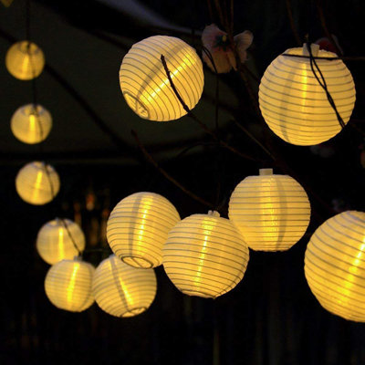 Outdoor 40 - Bulb 393.7'' Solar Powered LED Shaded String Light