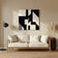 Art abstrait en métal noir formes abstraites 1-2011063701