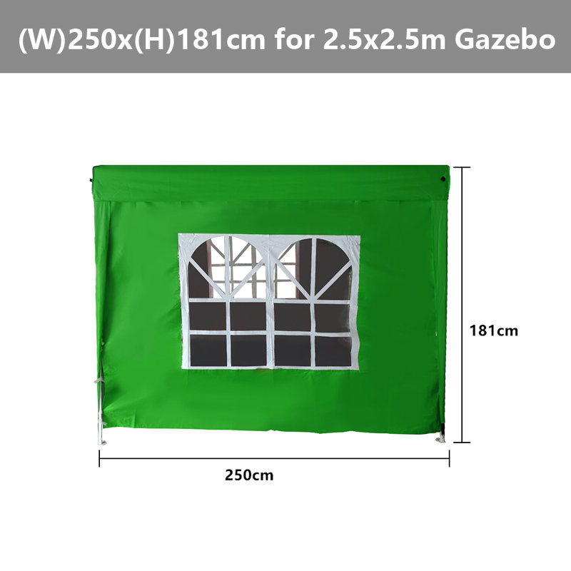 Aeran Dakota Fields Green Fabric Side Wall for Gazebo