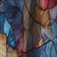 Moody Mosaic Ii Moody Patterns - Rideau de marbre abstrait - Rideau de marbre occultant - 1 panneaux-107548099