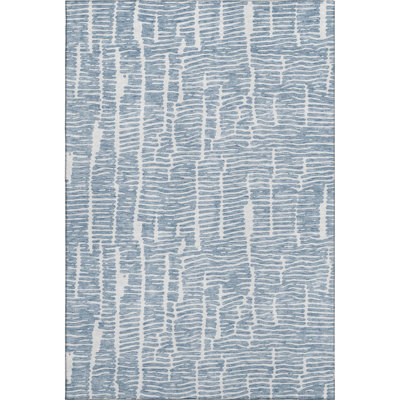 Premium Machine Washable Prisco Blue Rug