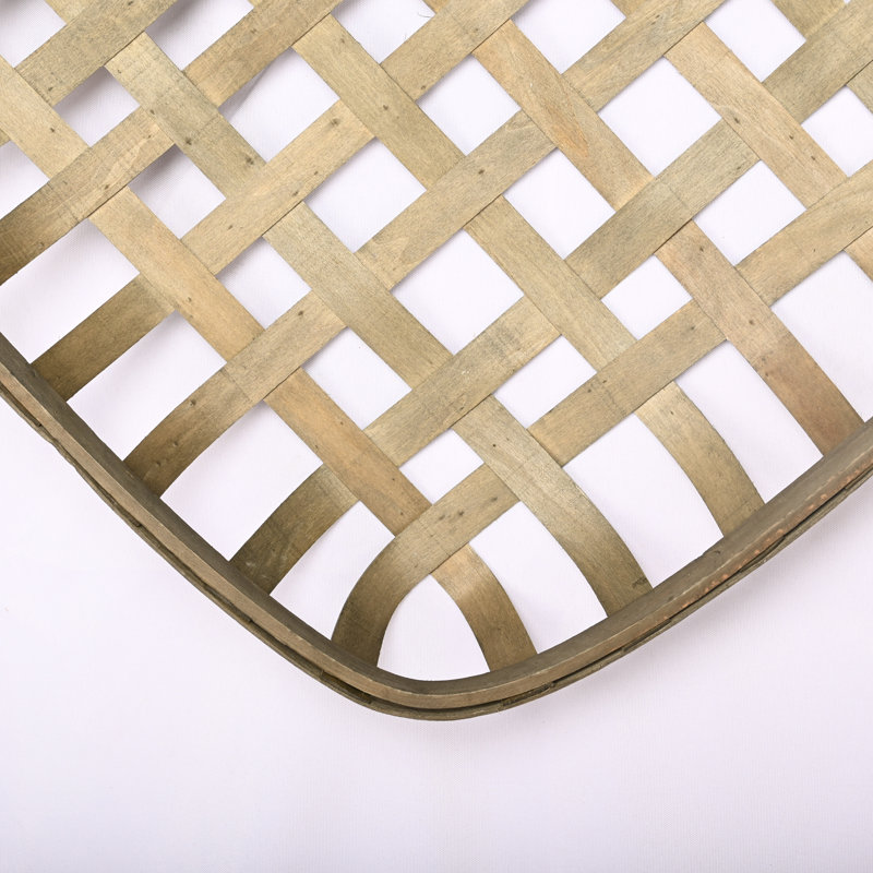 Tobacco Basket Woven Hanging Wall Decor, Brown