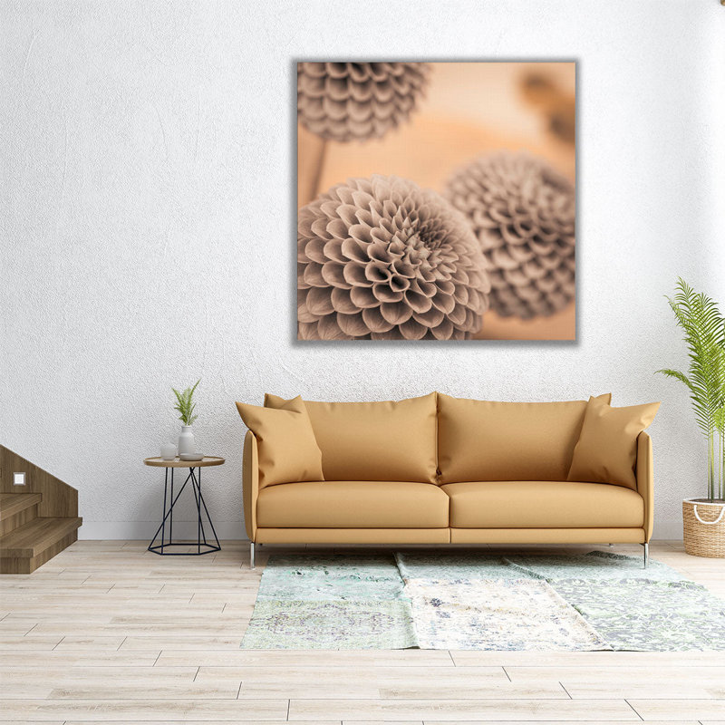«Dahlia Flowers 2», reproduction d'art sur toile, H 16 po x l 16 po