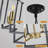 8-lamp gold adjustable iron pendant light-402850569