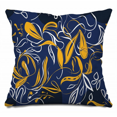 Coussin bleu marine en coton