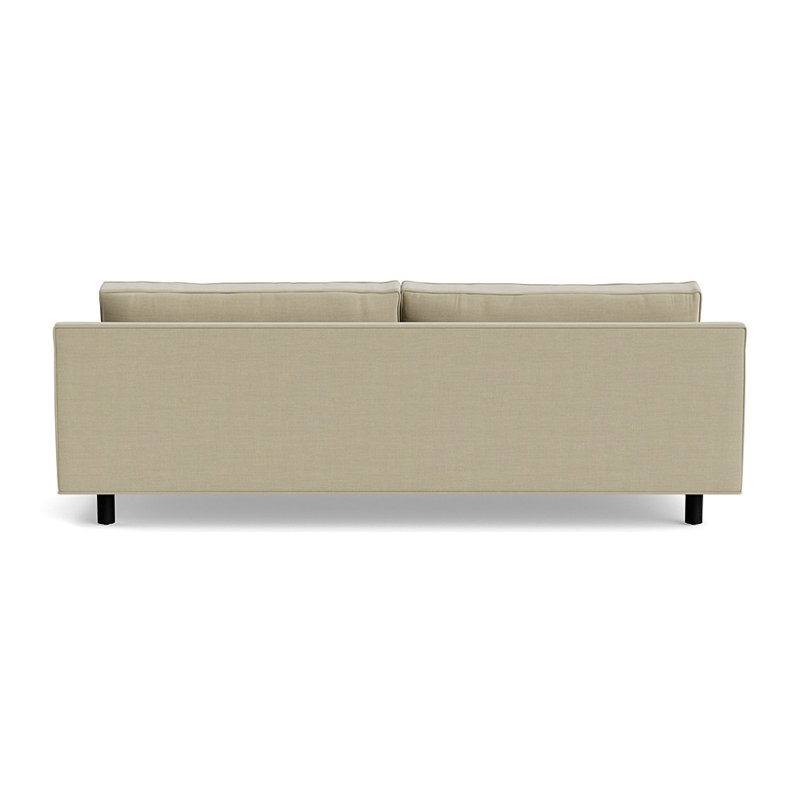 Banc Hunter 100, canapé avec fini bois, H 32 po x l 100 po x P 39 po, Performance Performance - Lin, Noir