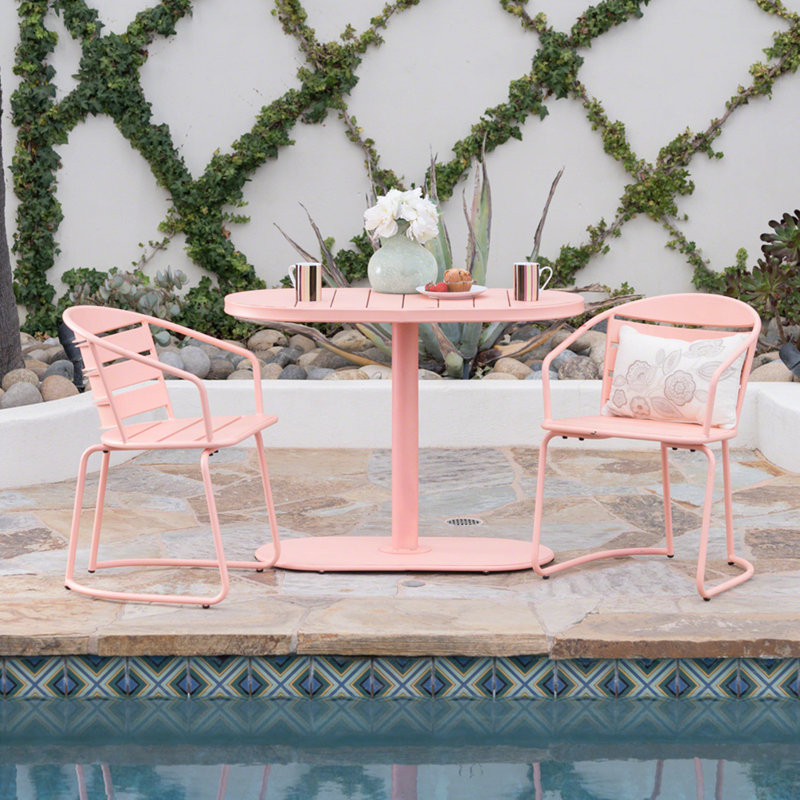 3PC dining table set, Coral