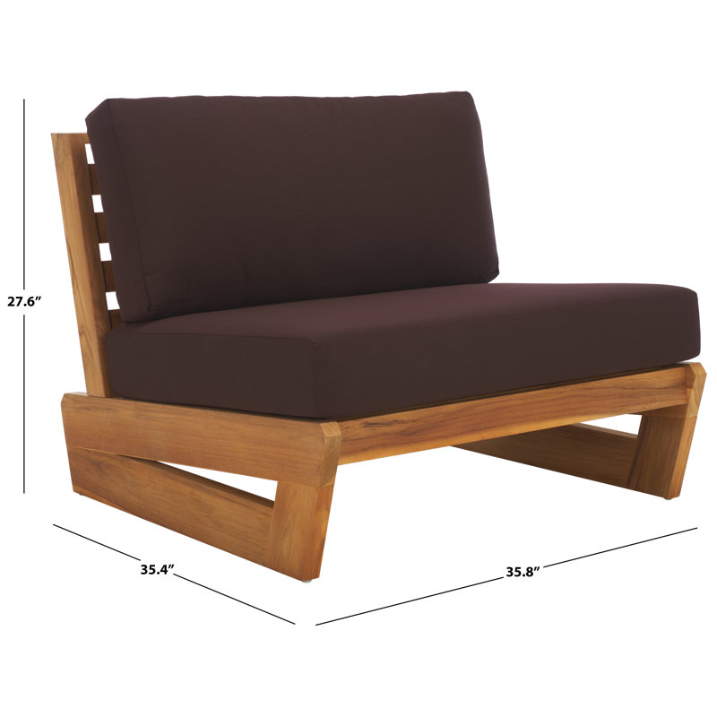 Brazilian Teak Patio Chair, Dark Brown