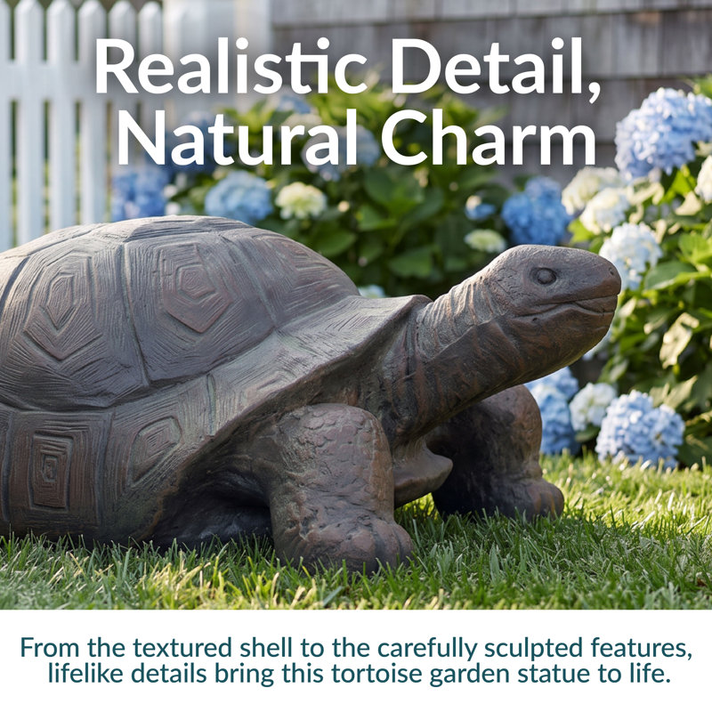 Gospodarczyk 30" Poly-Concrete Outdoor Tortoise Statue
