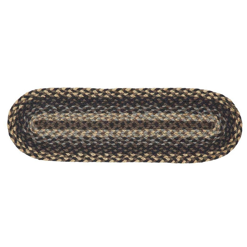 Chalres Area Rug, Blue/Black/Gray/Cream, 28"L x 8"D