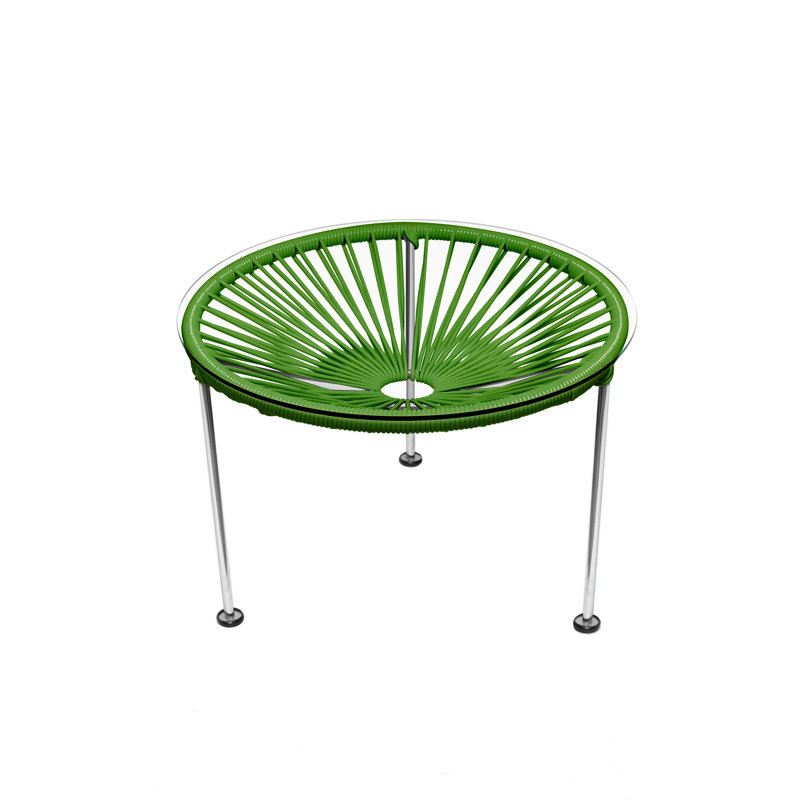 Zicatela Indoor Handmade Coffee Table, Cactus, Chrome