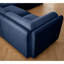 Tissu luxueux avec chenille bleue pour un rangement confortable des sièges et design