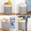 Canvas Rolling Laundry Bin with Handles-513439790