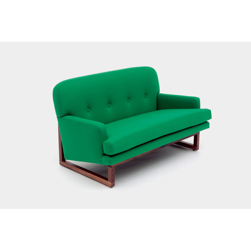 Melinda Upholstered 52'' Loveseat, Percy Green